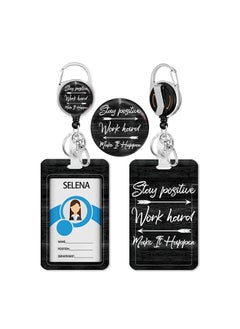 Ocean Retractable Badge Holders with Detachable Lanyard, Funny Id Card Holder Keychain Vertical ID Protector Clips, Fashionable Name Tags Clips with Heavy Duty Badge Reel  - Image 2