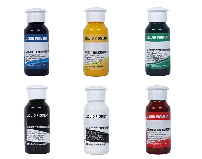 CHEMZEST MultiColor Liquid Pigments Set (Bottle) - Image 2