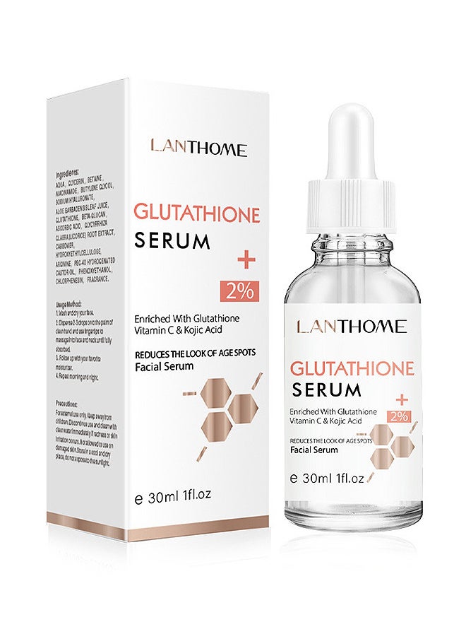 Lanthome Advanced Glutathione White Serum, Intensive Lightening Facial Serum Whitening The Skin Diminish Sunburn And Dark Spots 30ML  - Image 1