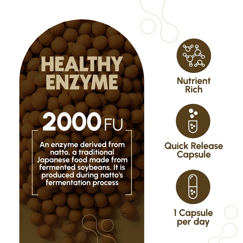 Zenavea - Nattokinase Supplement - 2000 FU of Enzyme - 270 Capsules of Nattokinase 100mg - Gluten Free, Non-GMO, Vegan - Image 3