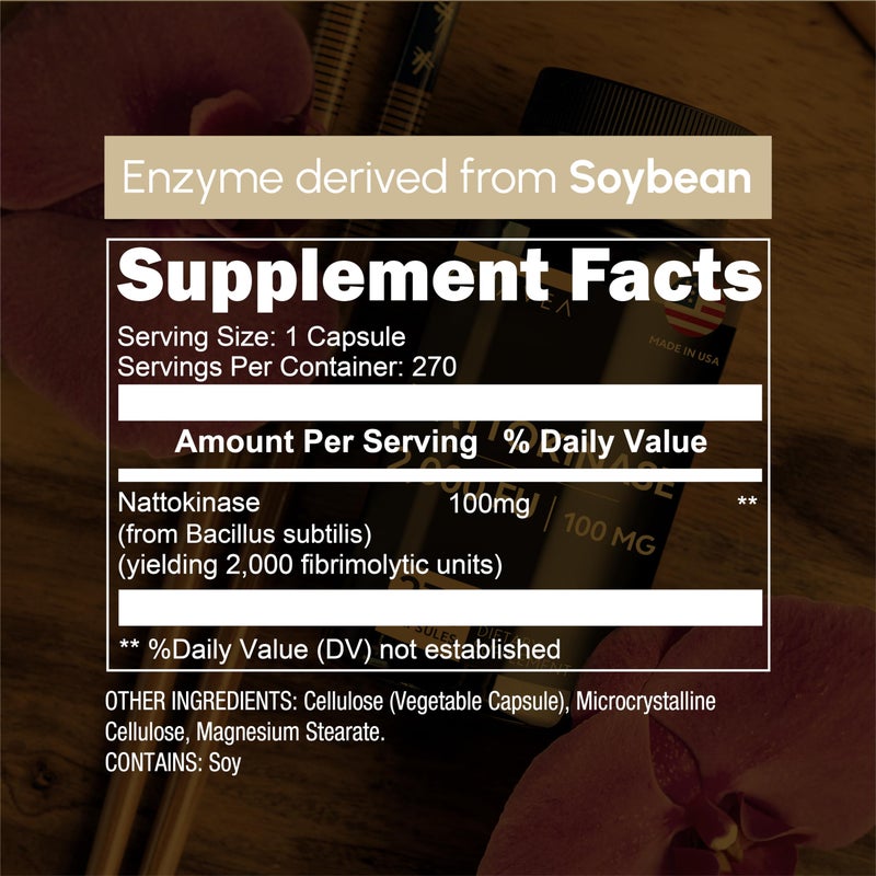 Zenavea - Nattokinase Supplement - 2000 FU of Enzyme - 270 Capsules of Nattokinase 100mg - Gluten Free, Non-GMO, Vegan - Image 2