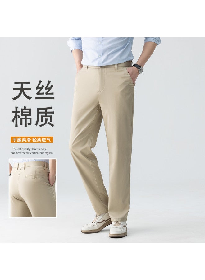 Fomoce men's Stretch Casual Pants - Spring/summer Business Commuting Essential In Classic Solid Colors - Image 2