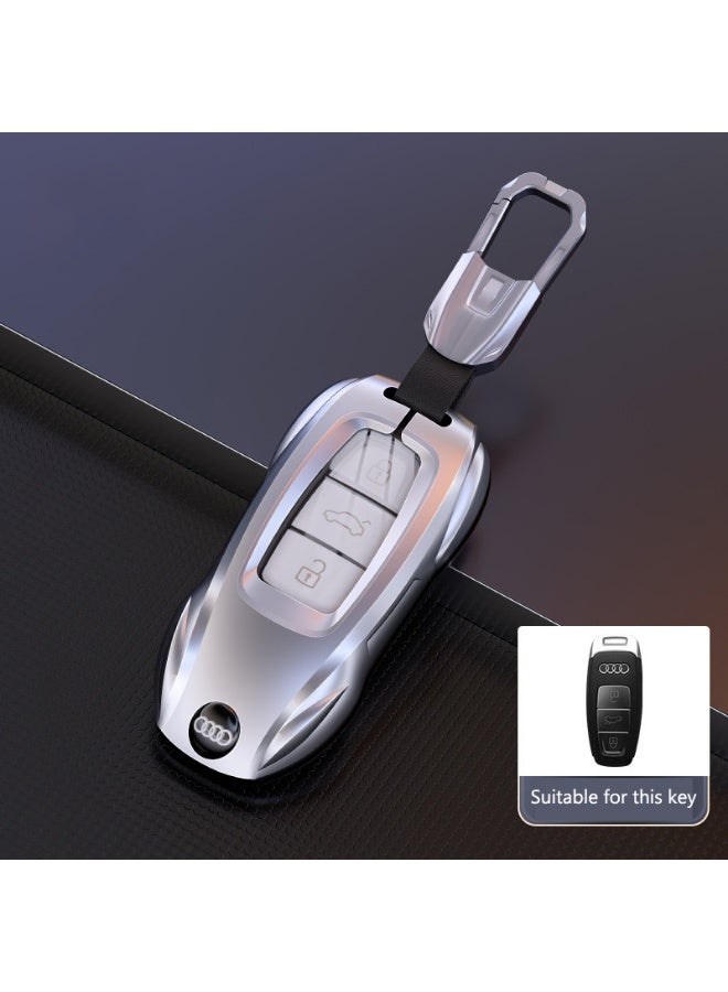Audi Luxury car key shell suitable for 2025 Audi A4L2024 Q5L/A3/A5/Q7/A8/A7L high-end metal car key shell case - Image 1