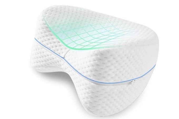 SLEEPING MEMORY FOAM PILLOW COTTON LEG KNEE CUSHION FOR PAIN RELIEF HIP JOINT BACK SUPPORT FOR BETTER SLEEP COMFORT