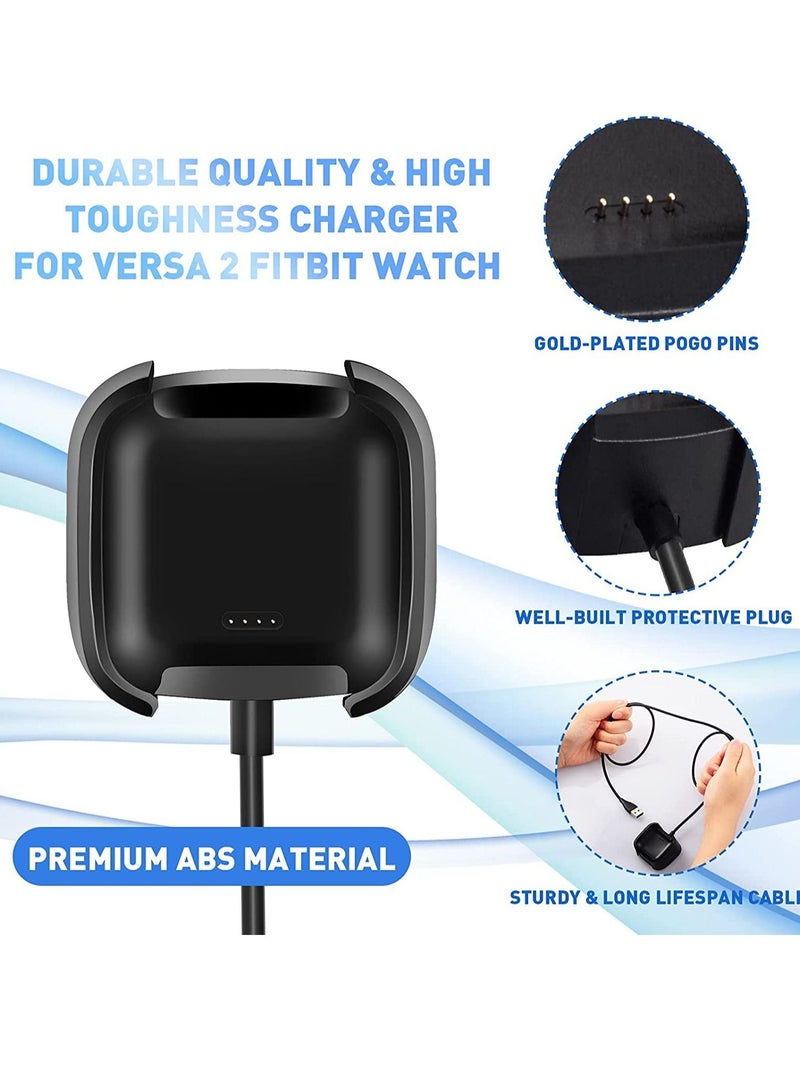 Excefore Replacement Charger Compatible with Versa 2 Charger, Charger Dock Cradle Replacement USB Charging Cable Cord Charger Stand Adapter for Versa 2 Charging Station (ONLY for Versa 2) - Image 3