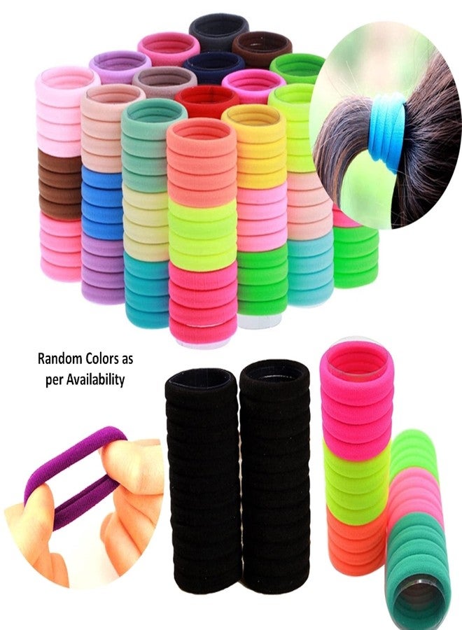 DIAN Assorted Pack of 90 Multicolor Hair Rubber Bands, Ponytail Holders, Hair Tie, Hair Bow, Hair Accessories for Women, Teens and Girl - Image 3