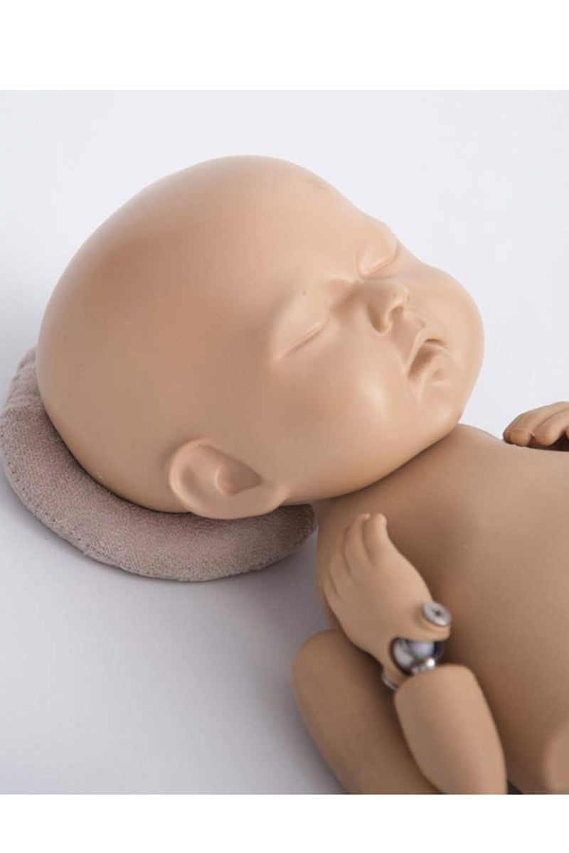 Y&D Baby Newborn Photography Posing Pillow Nursing Sleeping Pillow Anti-Startle Toddler Boys and Girls Comfortable Lightweight Shaping Pillows for Kids Infants Superhigh Quality 2-Piece Flannel Baby Round Shape Pillow DIY Newborn Professional Photography Props Photography Auxiliary Props Baby Pillow Props 14 CM &10 CM - Image 2