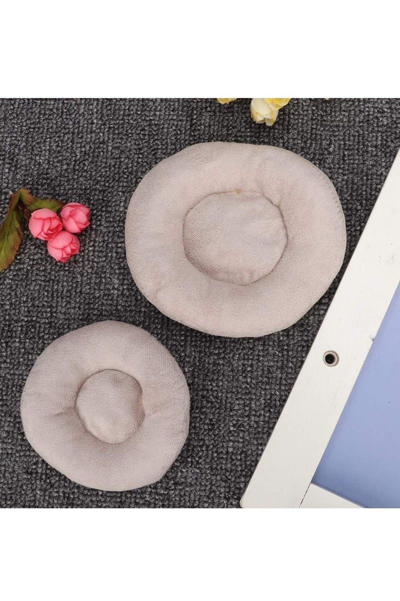 Y&D Baby Newborn Photography Posing Pillow Nursing Sleeping Pillow Anti-Startle Toddler Boys and Girls Comfortable Lightweight Shaping Pillows for Kids Infants Superhigh Quality 2-Piece Flannel Baby Round Shape Pillow DIY Newborn Professional Photography Props Photography Auxiliary Props Baby Pillow Props 14 CM &10 CM - Image 5