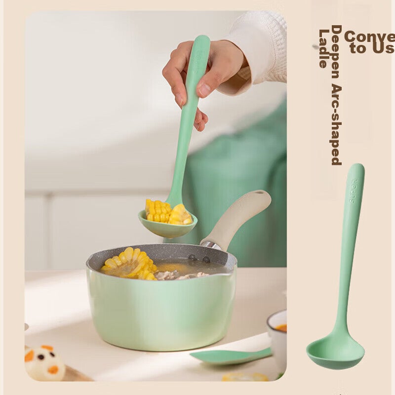 SUPOR ملعقة طعام الطفل ، ملعقة سيليكون ، ملعقة غير لاصقة ، مغرفة طعام الطفل ، ملعقة حساء ، KLB24AD10 - Image 2