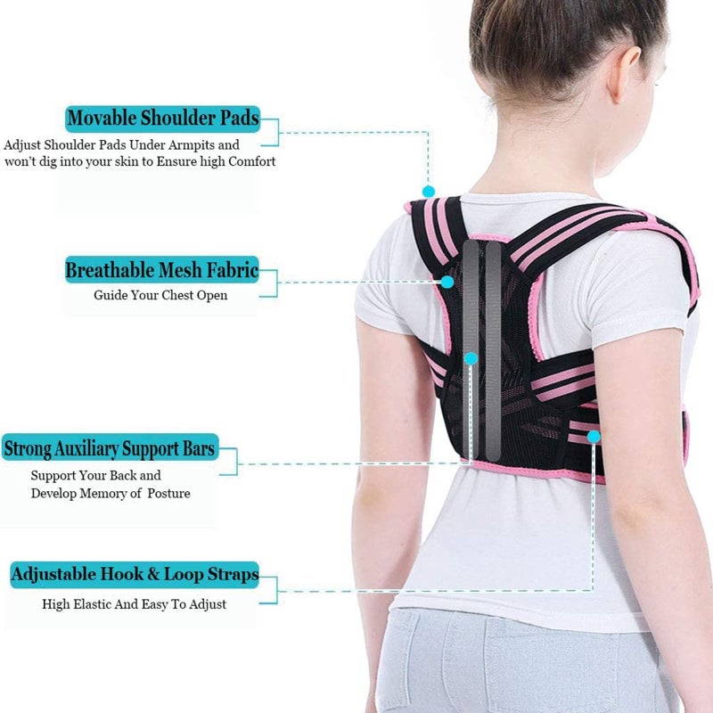 Professional Posture Corrector for Kids, Adjustable Upper Back Posture Brace for Teenagers Boys and Girls Under Clothes Spinal Support to Improves Slouch, Humpback, Relieve Back Pain - Image 2