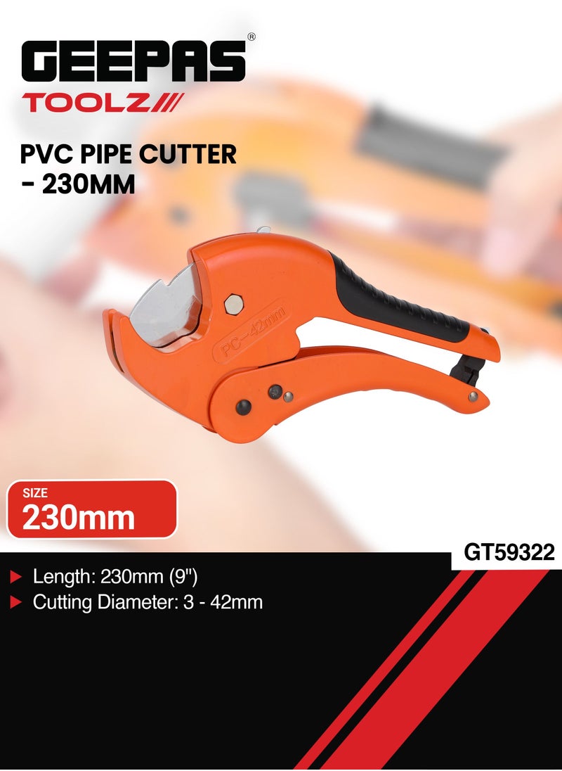 Geepas PVC Pipe Cutter GT59322, Light-Weight And Durable, Ideal For DIY, Home Improvement, General Repairs, Maintenance, Length: 230 MM (9"), Cutting Diameter: 3-42 MM, Suitable for Cutting Pipes - pzsku/ZE26644DFED54F067100FZ/45/_/1694088242/a9b6f2ba-36cd-466c-98be-388ea3030f5b