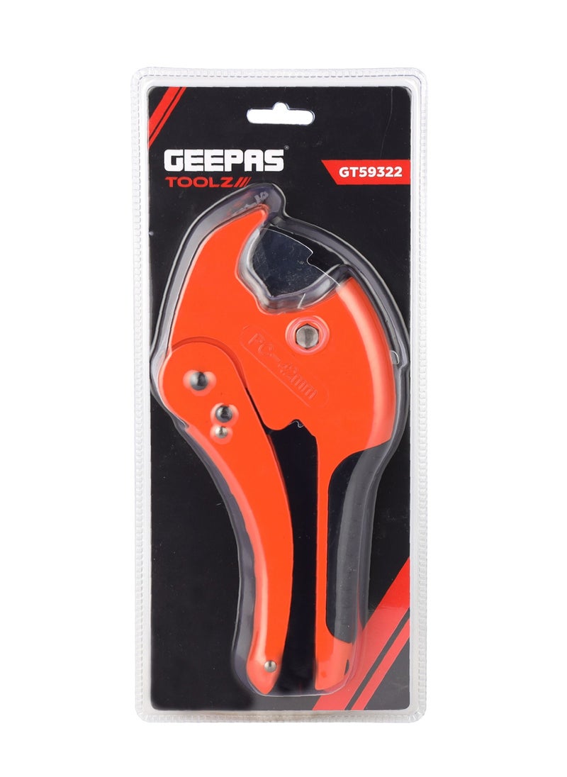 Geepas PVC Pipe Cutter GT59322, Light-Weight And Durable, Ideal For DIY, Home Improvement, General Repairs, Maintenance, Length: 230 MM (9"), Cutting Diameter: 3-42 MM, Suitable for Cutting Pipes - pzsku/ZE26644DFED54F067100FZ/45/_/1694088243/09f47acf-4d72-4d9a-8276-2e017cdcd613