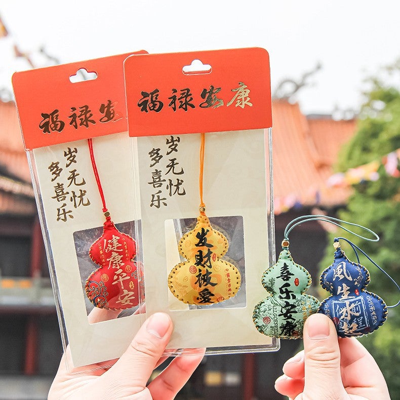 Handmade Gourd Sachet Blessing Pouch - Image 1