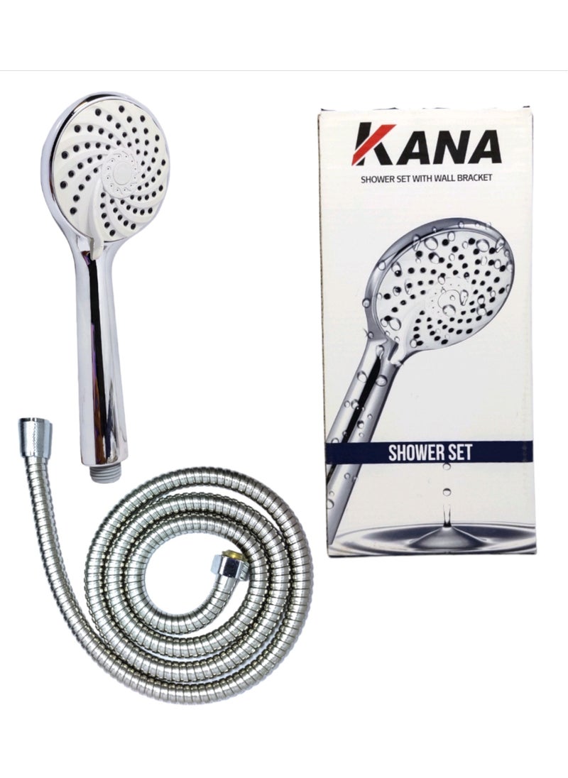 Kana chrome Shower Set With Wall Bracket with different shower settings  - Image 1