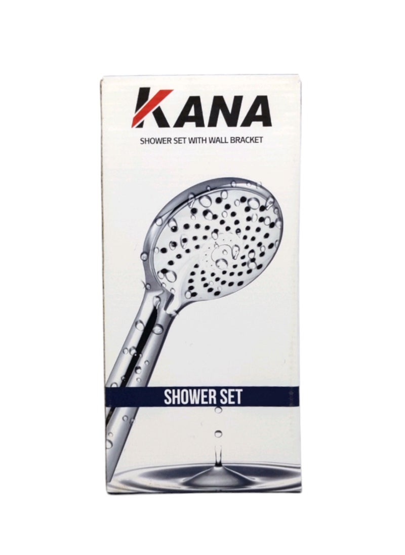 Kana chrome Shower Set With Wall Bracket with different shower settings  - Image 4
