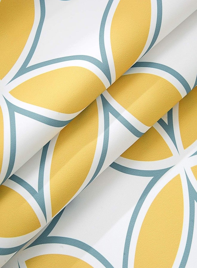 Annlaite Geo Valance for Windows(52 by 18 inches) Elegant Colorful Printed Room Darkening Window Curtain Valance for Kitchen/Bathroom/Living Room/Backdrop 1 Panel Yellow - Image 4