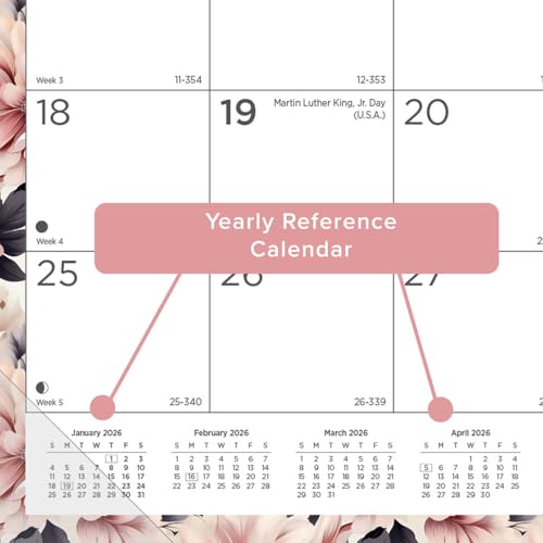 Blueline® 2026 Colorful Monthly Desk Pad Calendar, 12 Months, January to December, 22" x 17", Floral (C194128-26) - Image 2
