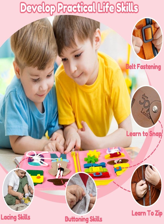 Qizfun Activity Busy Board Montessori Toy from 1 2 3 4 Years, Sensory Learning Toy for Toddlers 1-3, Car Aeroplane Travel Motor Skills Toy for Children from 2-4 Years, Gift for Boys Girls - Image 5