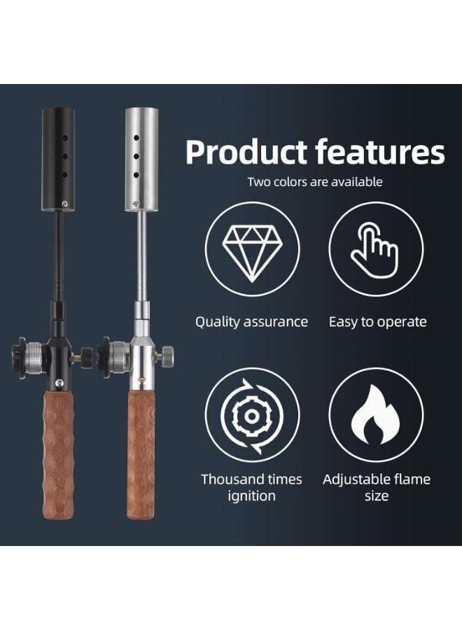 BlueFire 🔥 Propane Torch Burner – Adjustable Length Heavy-Duty Flame Torch Compatible with Propane Tanks & Gas Cartridges | High-Pressure Outdoor Flame Burner with Flame Control Valve, Non-Slip Ergonomic Handle & Durable Stainless Steel Build | Multi-Use Torch for Garden, Patio, Driveway, Ice Melting & BBQ – Portable, Powerful & Precise Outdoor Heating Tool - Image 2
