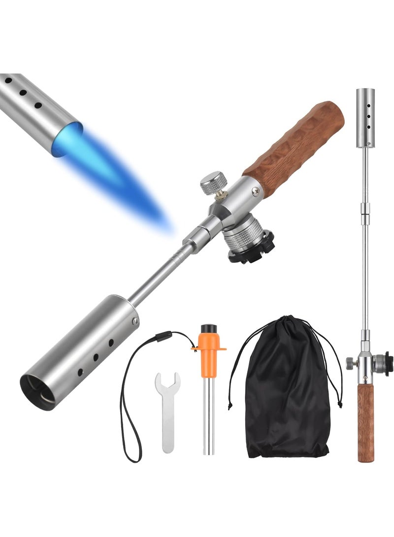 BlueFire 🔥 Propane Torch Burner – Adjustable Length Heavy-Duty Flame Torch Compatible with Propane Tanks & Gas Cartridges | High-Pressure Outdoor Flame Burner with Flame Control Valve, Non-Slip Ergonomic Handle & Durable Stainless Steel Build | Multi-Use Torch for Garden, Patio, Driveway, Ice Melting & BBQ – Portable, Powerful & Precise Outdoor Heating Tool - Image 1