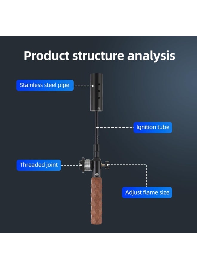 BlueFire 🔥 Propane Torch Burner – Adjustable Length Heavy-Duty Flame Torch Compatible with Propane Tanks & Gas Cartridges | High-Pressure Outdoor Flame Burner with Flame Control Valve, Non-Slip Ergonomic Handle & Durable Stainless Steel Build | Multi-Use Torch for Garden, Patio, Driveway, Ice Melting & BBQ – Portable, Powerful & Precise Outdoor Heating Tool - Image 4