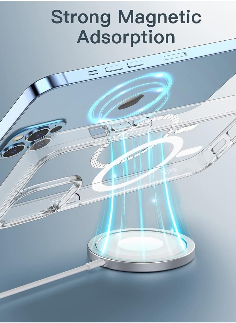 Generic - iPhone 12 Pro Max Absorption MagSafe/Wireless Charging Glass Case Cover Clear - Image 1