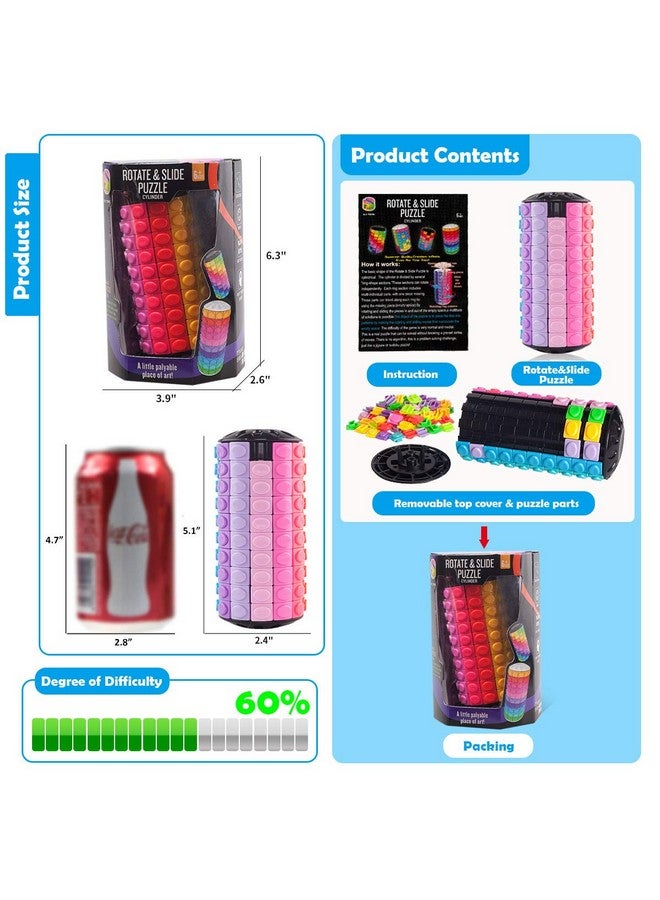 R.Y.Toys R.Y.TOYS Rotate and Slide Puzzle-Design Patent,Fidget Toys(Restore Order/Create Patterns) 12 Colors,10 Layers-Open Cover for Quick Play,Brain Teaser,Sensory Toys,Birthday Gifts,Easter Basket Stuffers  - Image 5