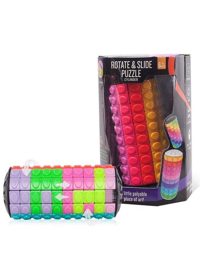 R.Y.Toys R.Y.TOYS Rotate and Slide Puzzle-Design Patent,Fidget Toys(Restore Order/Create Patterns) 12 Colors,10 Layers-Open Cover for Quick Play,Brain Teaser,Sensory Toys,Birthday Gifts,Easter Basket Stuffers  - Image 1