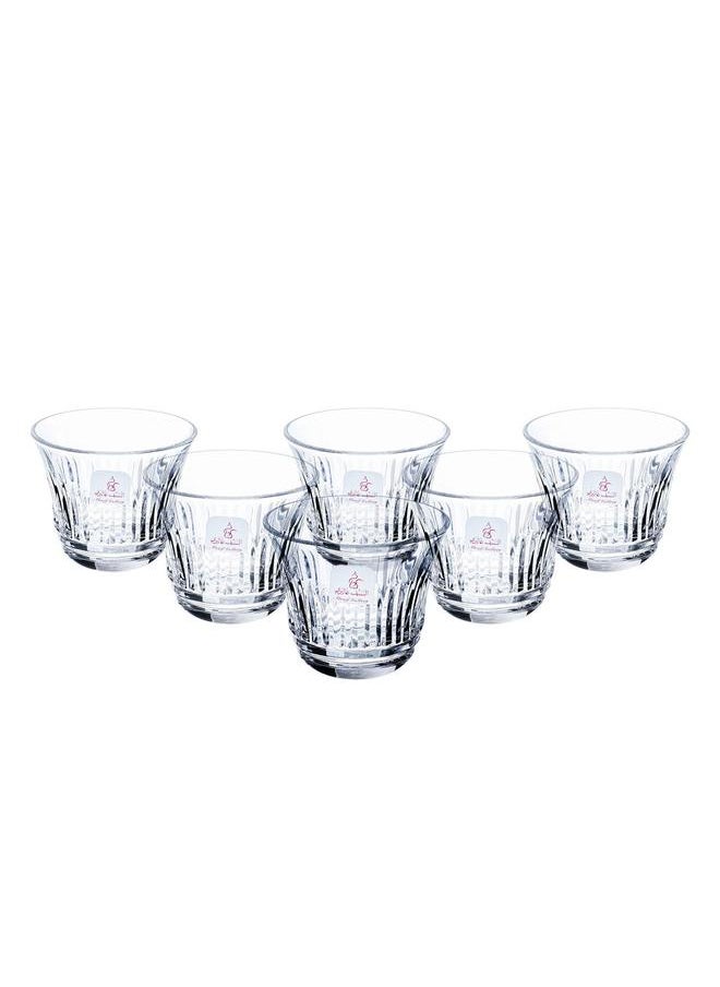 Alsaif Glass Tea And Coffee Set 18 Pieces Transparent  - Image 5