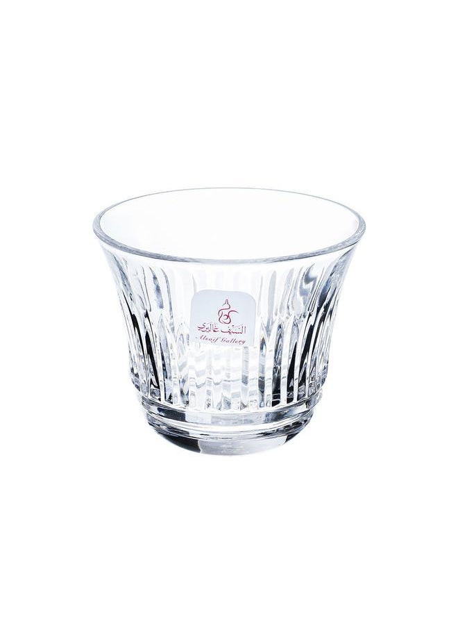Alsaif Glass Tea And Coffee Set 18 Pieces Transparent  - Image 3