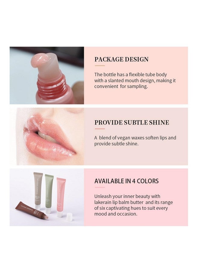 BAISEN DIARY Summer Special Lip Butter Balm - Ultra-Hydrating, Nourishing Lip Care with Natural Ingredients, Shea Butter & Olive Butter, Soothes & Softens Dry Lips (4PCS, 0.5 Fl Oz (Pack of 4)) - Image 3