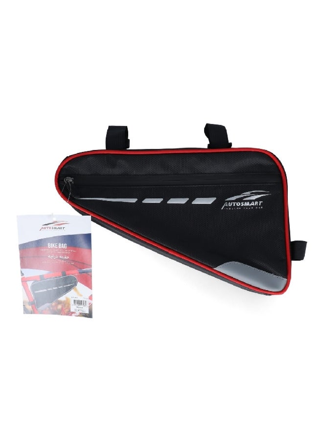 AUTOSMART Zipper Closure Polyester Bike Bag with Adjustable Handles Bike Bag Black and Red 1.8 L - Image 5
