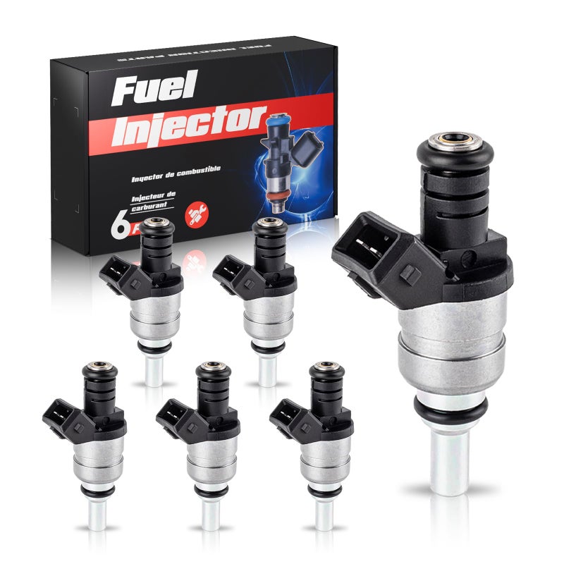 ENA 2 Holes Fuel Injectors Compatible with BMW 325i 325Ci 325xi 328i 320i 323i 525i X3 Z4 323Ci 328Ci 528i Z3 25L L6 1999 2000 2001 2002 2003 2004 2005 Replacement for 1427240 13537546244 Set of 6 - Image 2
