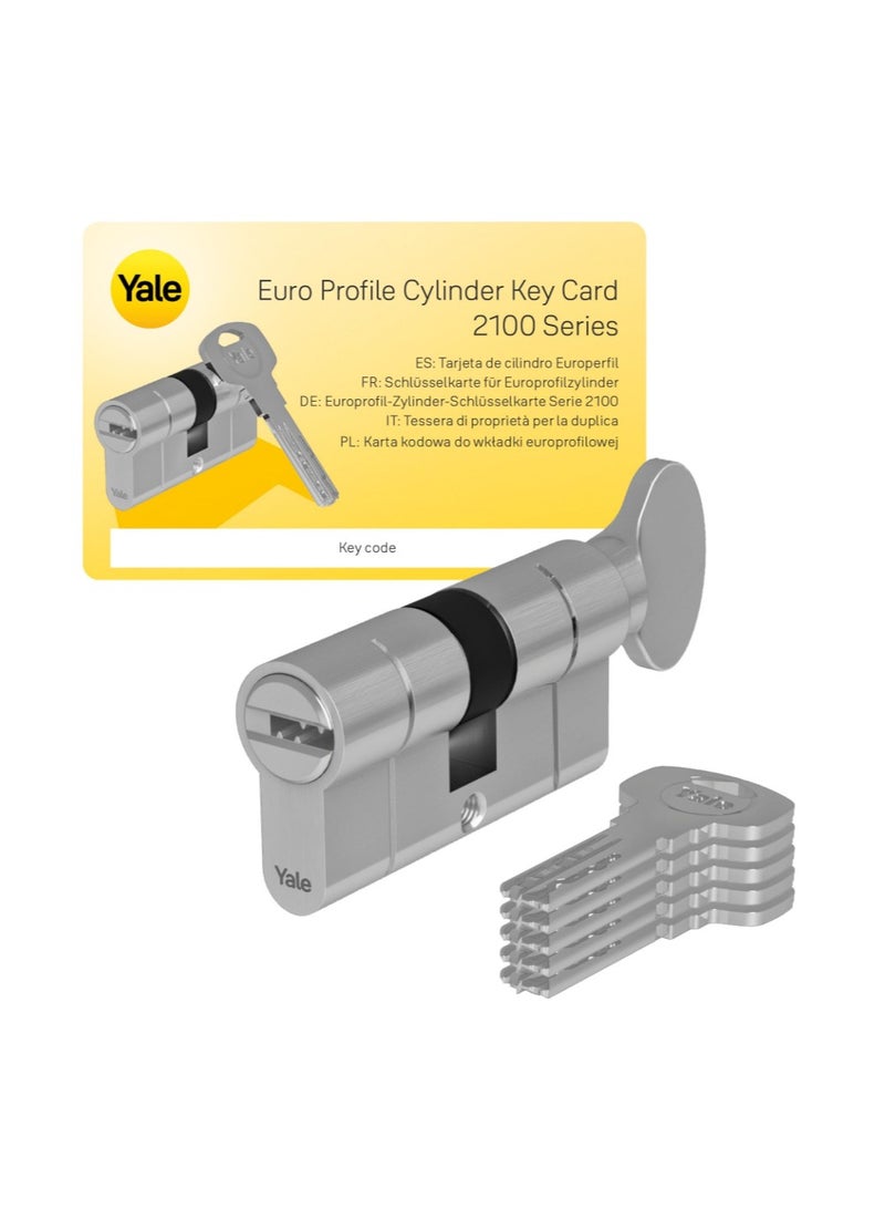 Yale 500 Series Double Euro Profile Cylinder Key and Knob 30mm,10‑0503‑3030‑CK‑22‑01  - Image 2