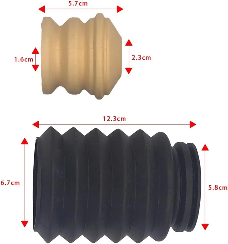 QASULER Shock Absorber Buffer Rubber Boot Set - Image 2