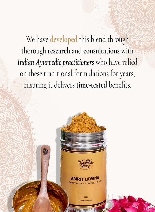 Vriksha Veda Amrit Lavana Traditional Ayurvedic Ubtan I Haldi Ubtan for Brides I Bridal Ubtan I Ubtan for Tan Removal and Skin Brightening I Bath Powder for Men and Women I 250gm - Image 4