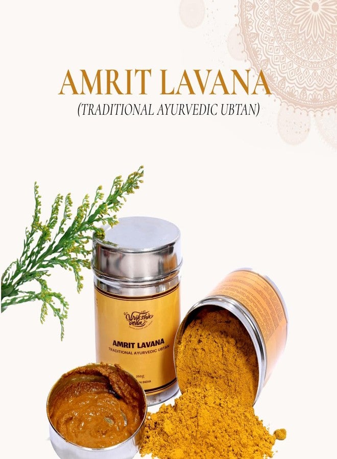 Vriksha Veda Amrit Lavana Traditional Ayurvedic Ubtan I Haldi Ubtan for Brides I Bridal Ubtan I Ubtan for Tan Removal and Skin Brightening I Bath Powder for Men and Women I 250gm - Image 2
