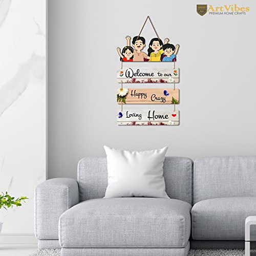 Artvibes Home Quote Wooden Wall Hangings Decor For Home | Bed Room | Quotes Decor Item | Home Quotes Wall Hanging | Modern Decor Items | Wall Poster | Artworks Hangings | Unique Gift (WH_6906N) - Image 2