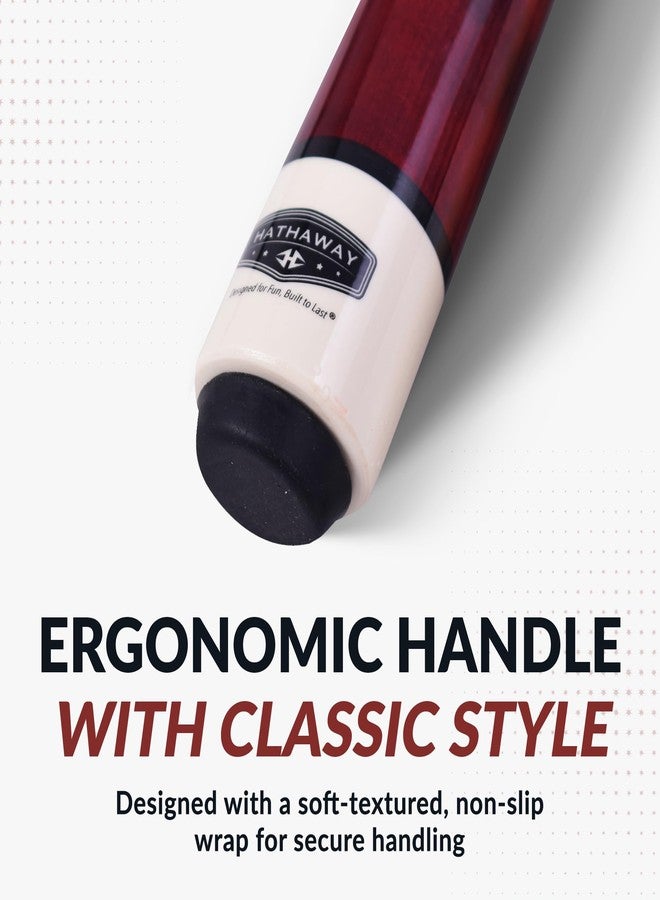 Hathaway Conquest 58-in Maple Pool and Billiard Cue and Case Set - Red - Image 4