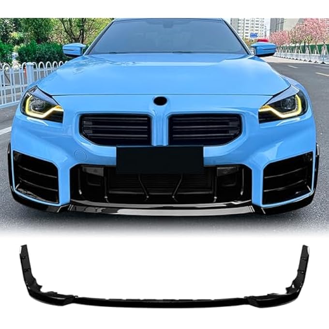 AUSMILA Car Front Bumper Spoiler Splitter Lip Kit for BMW M2 G87 2023-2025 - Image 1