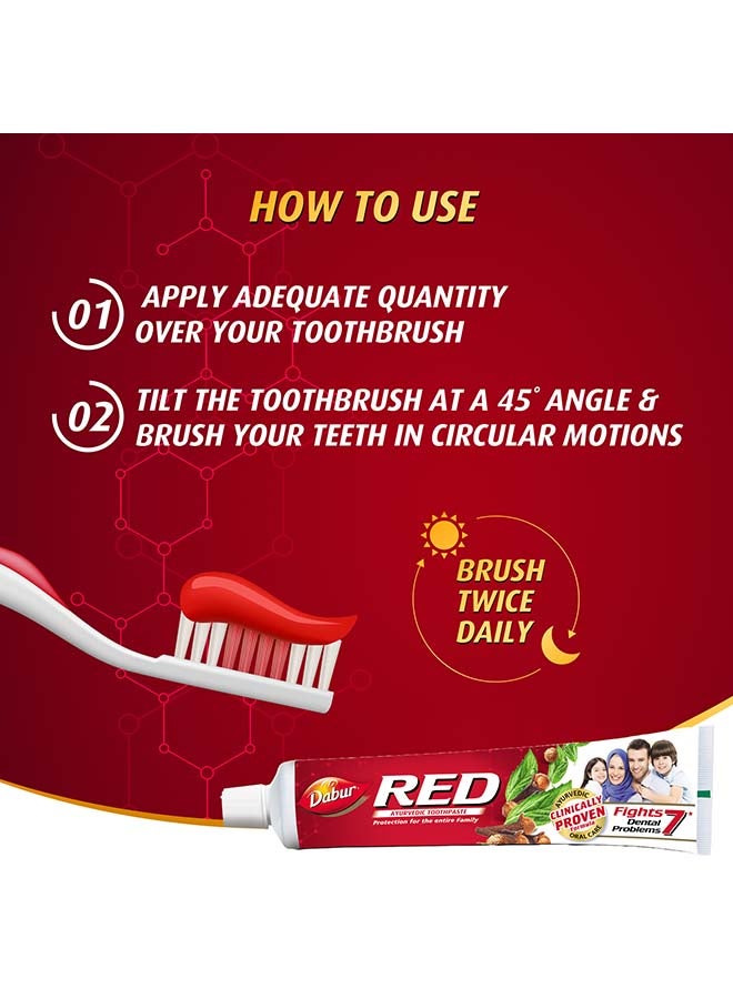 Dabur Ayurvedic Toothpaste Pack of 4 - Image 3