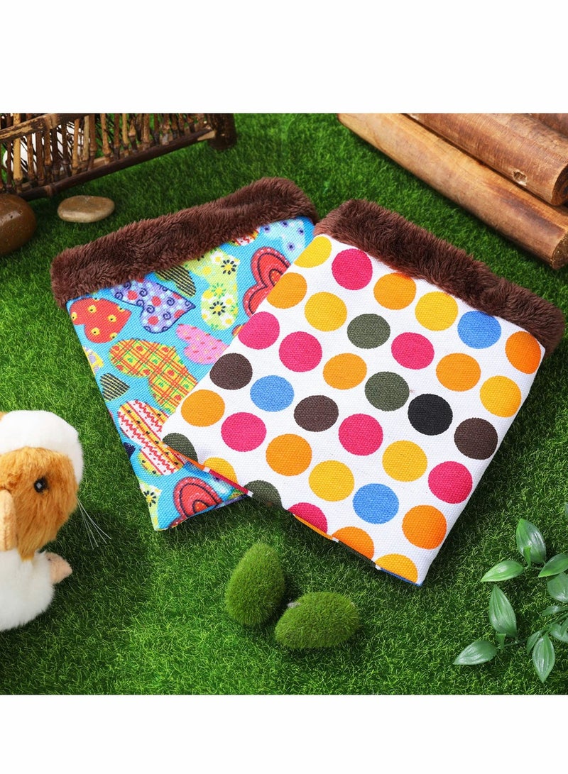 SYOSI Mini Hamster Bed Hamster Sleeping Bag Rat Hamster House Bed Small Pet Nest, Cute Warm Sleep Bed for Hamster Squirrel Ferret Small Pets, 2 Pieces  - Image 4