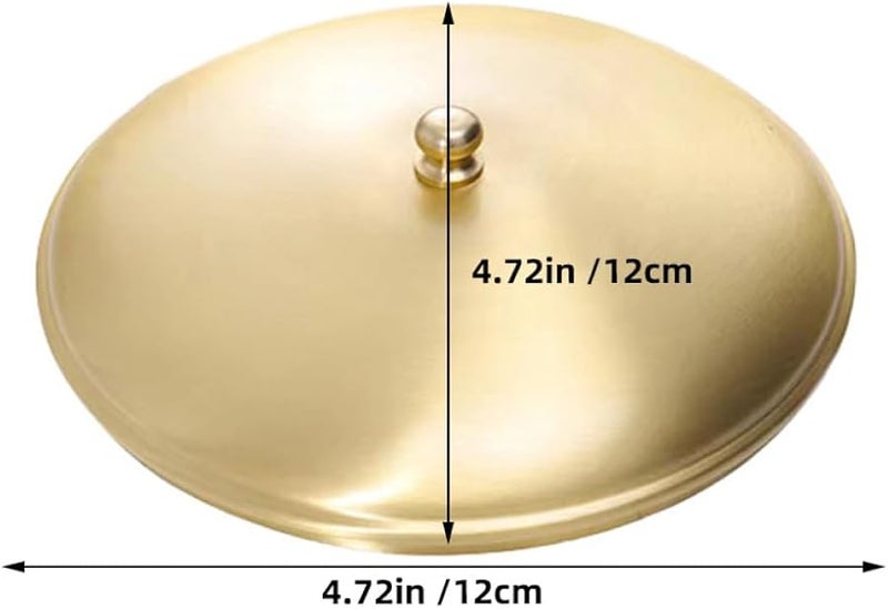 Brass Fireproof Ashtray Lid Cover Medium Size Portable Outdoor Cigarette Storage Can - Image 3
