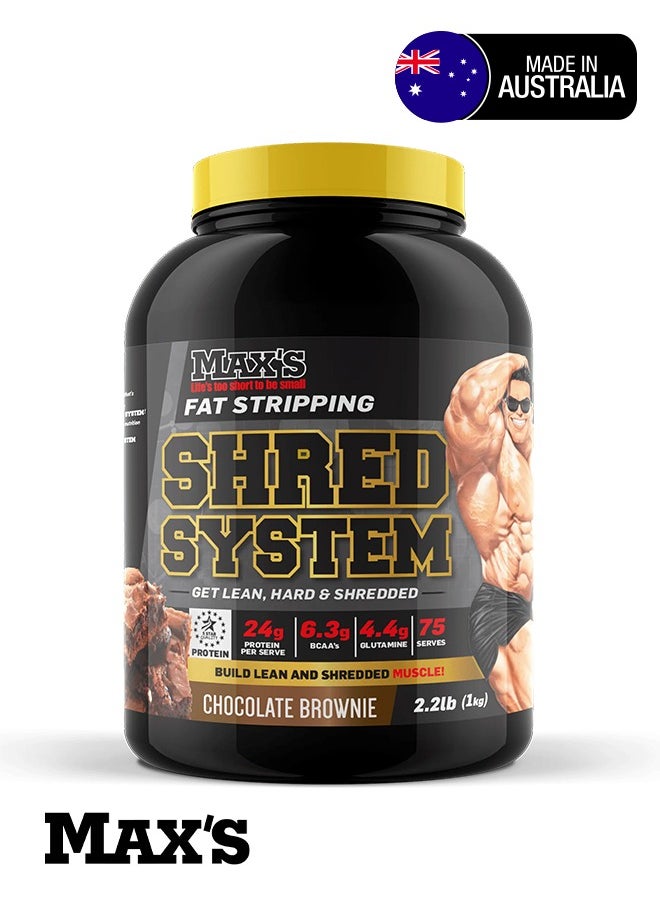 MAX'S - Shred System Build Lean and Shredded 2.27 g, Chocolate Brownie - Image 1