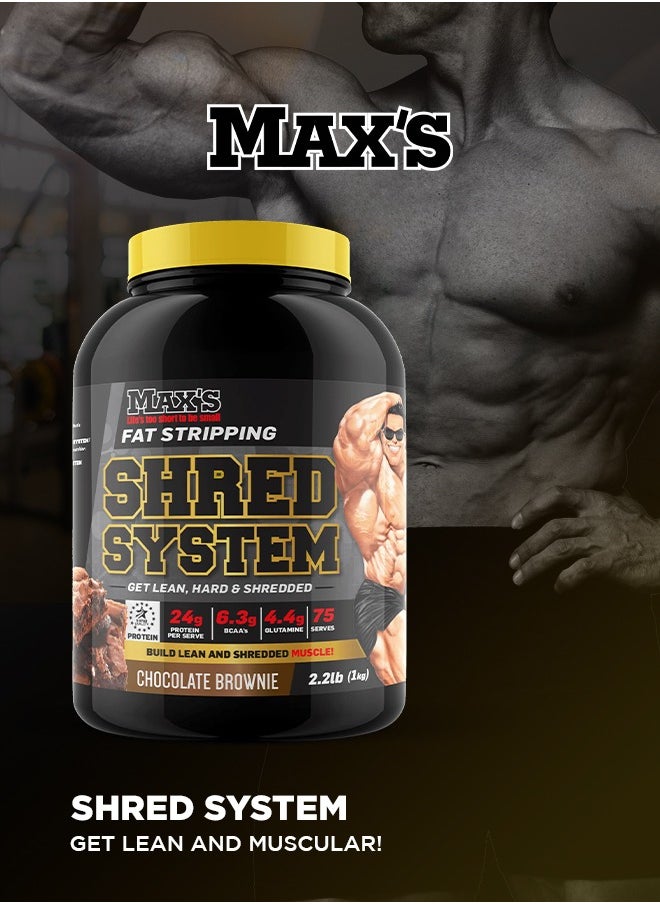 MAX'S - Shred System Build Lean and Shredded 2.27 g, Chocolate Brownie - Image 1