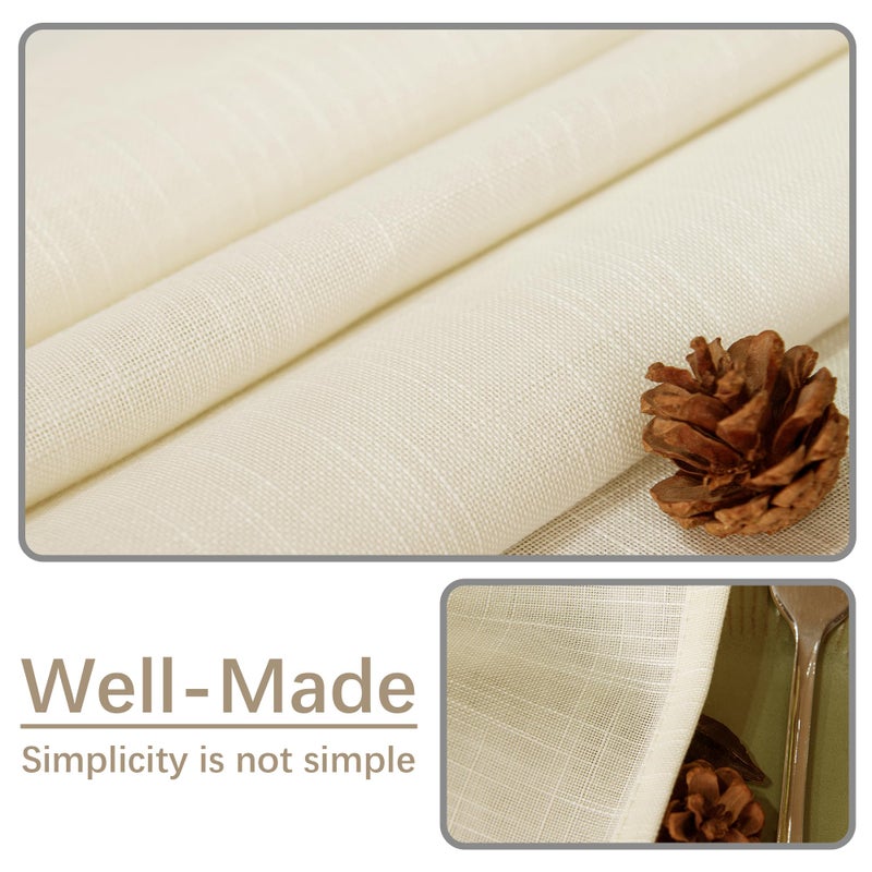 Karseteli Linen Textured Square Tablecloth  Slubby Lightweight Table Cloth 60 x 60 Inch  Water Resistant Stain Resistant Farmhouse Burlap Table Cover for Kitchen Dining Room - Image 4