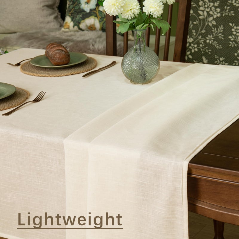 Karseteli Linen Textured Square Tablecloth  Slubby Lightweight Table Cloth 60 x 60 Inch  Water Resistant Stain Resistant Farmhouse Burlap Table Cover for Kitchen Dining Room - Image 5