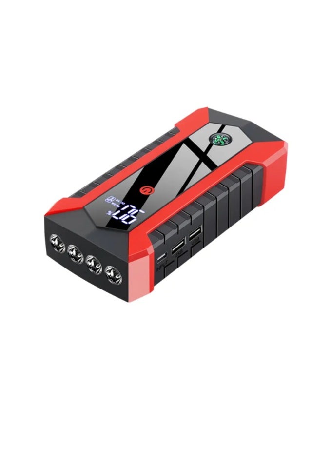 Generic Emergency  Car Jump Starter Power Bank, 2000A/12V Peak Current 10000mAh Portable Jump Starter with 33W USB-C Power Delivery, Dual QC 3.0 USB Ports, LED Light (Reddish black).  - Image 2