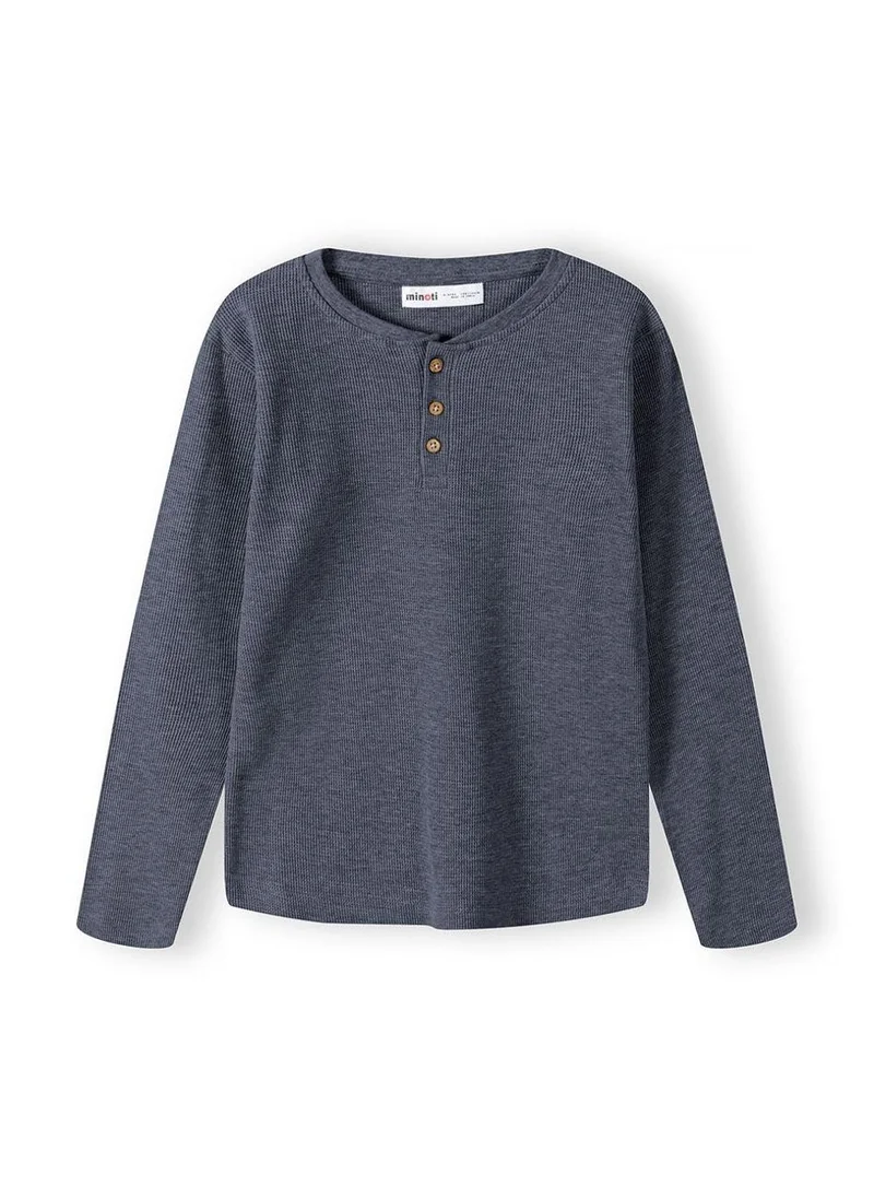 مينوتي Teen Boys  Waffle Henley Tee
