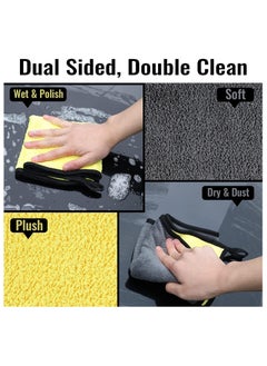 OSCO-TOOLS Osco Tools Car Towel, Microfiber Cleaning Cloth, Pack of 3 - Multipurpose Car Towels or Microfiber Car Drying Towel for Washing, Drying, Dusting and Cleaning (40 x 70 cm) -010197-3  - Image 3